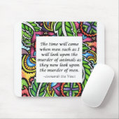 レオナルド・ダ・ヴィンチの菜食主義の引用文 マウスパッド (マウス)