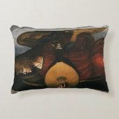 レオナルド・ダ・ヴィンチの赤の天使とルテ アクセントクッション (正面)