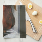 レオナルド・ダ・ヴィンチの赤の天使とルテ キッチンタオル (四つ折り)