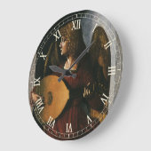 レオナルド・ダ・ヴィンチの赤の天使とルテ ラージ壁時計 (傾斜)