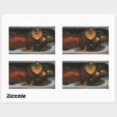 レオナルド・ダ・ヴィンチの赤の天使とルテ 長方形シール (シート)