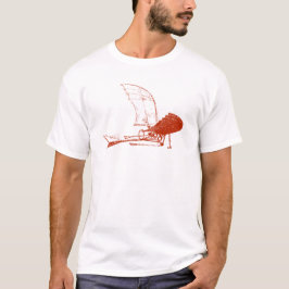 レオナルド・ダ・ヴィンチの飛行機のフライヤのTシャツ Tシャツ