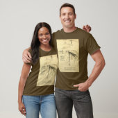 レオナルド・ダ・ヴィンチの飛行機械の翼のスケッチ Tシャツ (ユニセックス)