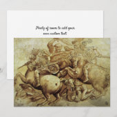 レオナルド・ダ・ヴィンチの『アングィアーリの戦い』 招待状 (正面/裏面)