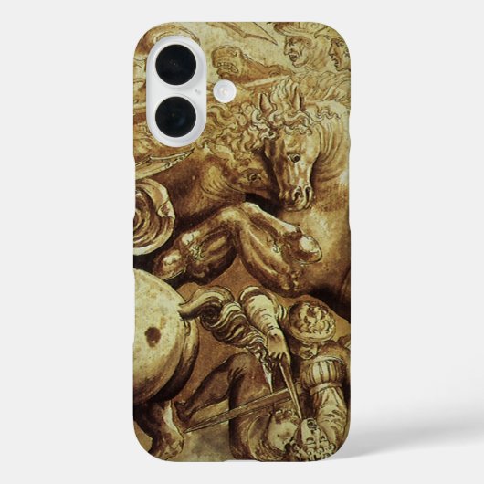 レオナルド・ダ・ヴィンチの『アングィアーリの戦い』 Case-Mate iPhoneケース (裏面)