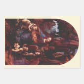 レオナルド・ダ・ヴィンチの『岩の聖母』 ラッピングペーパーシート (正面)