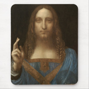 レオナルド・ダ・ヴィンチの『救世主』(キリスト) マウスパッド