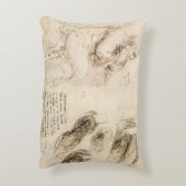 レオナルド・ダ・ヴィンチの『老人と水のスケッチ』 アクセントクッション (裏面(縦))