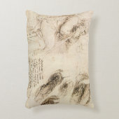 レオナルド・ダ・ヴィンチの『老人と水のスケッチ』 アクセントクッション (正面(垂直))