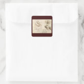 レオナルド・ダ・ヴィンチの『老人と水のスケッチ』 スクエアシール (バッグ)