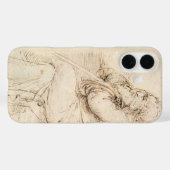 レオナルド・ダ・ヴィンチの『老人と水のスケッチ』 Case-Mate iPhoneケース (裏面 (横))
