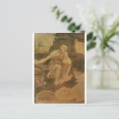 レオナルド・ダ・ヴィンチの『荒野の聖ヒエロニムス』 ポストカード (スタンド正面)