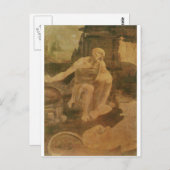 レオナルド・ダ・ヴィンチの『荒野の聖ヒエロニムス』 ポストカード (正面/裏面)