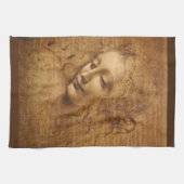 レオナルド・ダ・ヴィンチのScapigliata、女性の頭 キッチンタオル (横)