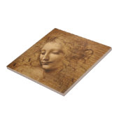 レオナルド・ダ・ヴィンチのScapigliata、女性の頭 タイル (側面)