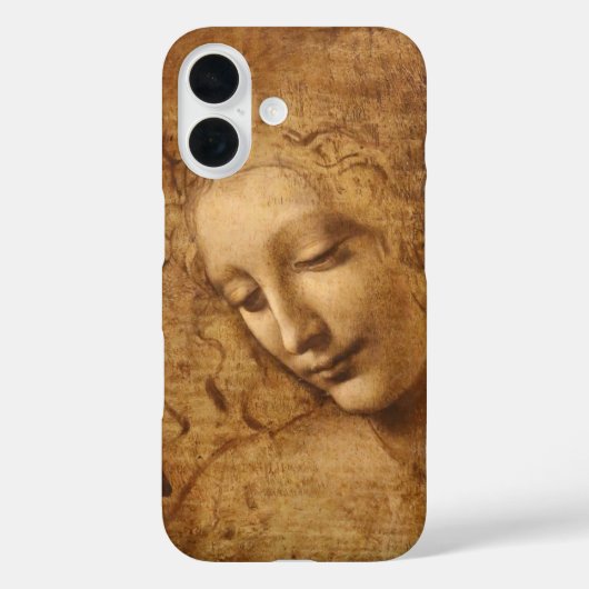 レオナルド・ダ・ヴィンチのScapigliata、女性の頭 Case-Mate iPhoneケース (裏面)