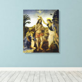 レオナルド・ダ・ヴィンチキリストの洗礼 キャンバスプリント (インサイチュ (ウッドフロア))