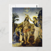 レオナルド・ダ・ヴィンチキリストの洗礼 ポストカード (正面/裏面)