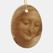 レオナルド・ダ・ヴィンチポートレート・オブ・サンアン勉強 セラミックオーナメント (裏面)