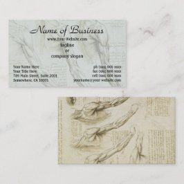 レオナルド・ダ・ヴィンチ腕と肩筋解剖学 名刺