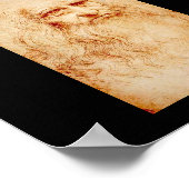 レオナルド・ダ・ヴィンチ自画像1510-1515年頃 ポスター (角)