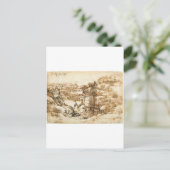 レオナルド・ダ・ヴィンチ著スケッチ ポストカード (スタンド正面)