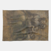 レオナルド・ダ・ヴィンチ著セントアンナを持つヴァージンそして子供 キッチンタオル (横)