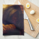 レオナルド・ダ・ヴィンチ著モナ・リザ キッチンタオル (四つ折り)