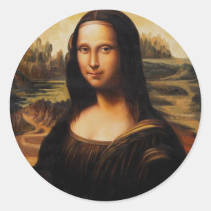 レオナルド・ダ・ヴィンチ著モナ・リザ ラウンドシール