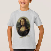レオナルド・ダ・ヴィンチ著モナ・リザ Tシャツ (正面)