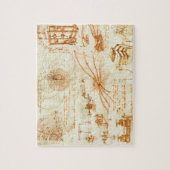 レオナルド・ダ・ヴィンチ著技術的なスケッチ及びスケッチ ジグソーパズル (縦)