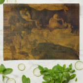 レオナルド・ダ・ヴィンチ著星学者の崇敬 キッチンタオル (折り畳み)