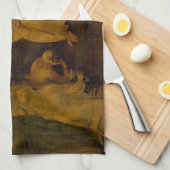 レオナルド・ダ・ヴィンチ著星学者の崇敬 キッチンタオル (四つ折り)