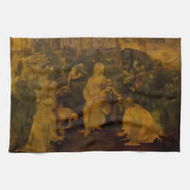 レオナルド・ダ・ヴィンチ著星学者の崇敬 キッチンタオル