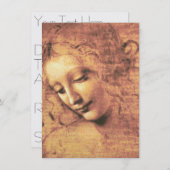 レオナルド・ダ・ヴィンチ著美しい女性 招待状 (正面/裏面)