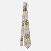 レオナルド・ダ・ヴィンチ著胎児のスケッチ ネクタイ (裏面)