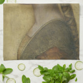 レオナルド・ダ・ヴィンチ著若いフィアンセのポートレート キッチンタオル (折り畳み)