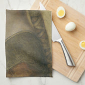 レオナルド・ダ・ヴィンチ著若いフィアンセのポートレート キッチンタオル (四つ折り)