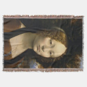 レオナルド・ダ・ヴィンチ著Ginevra de Benciのポートレート スローブランケット (正面)