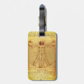 レオナルド・ダ・ヴィンチ著Vitruvianの人 ラゲッジタグ (裏面縦)