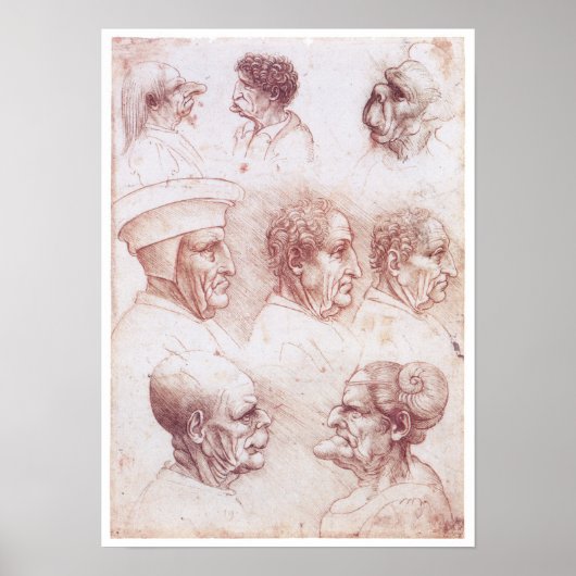 レオナルド・ダ・ヴィンチ・グロテスク・ヘッズ ポスター (正面)
