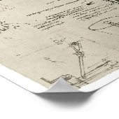 レオナルド・ダ・ヴィンチ・サクションポンプ勉強 ポスター (角)