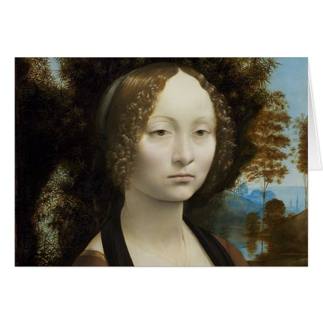 レオナルド・ダ・ヴィンチ・ジネブラ・デ・ベ絵画ンチ (正面横)