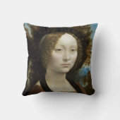 レオナルド・ダ・ヴィンチ・ジネブラ・デ・ベ絵画ンチ クッション (裏面)