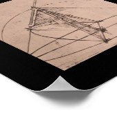 レオナルド・ダ・ヴィンチ、パラボラコンパスデザイン ポスター (角)