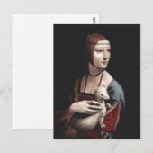 レオナルド・ダ・ヴィンチ・ポルター？t einer Dame mit Hermelin ポストカード (正面/裏面)