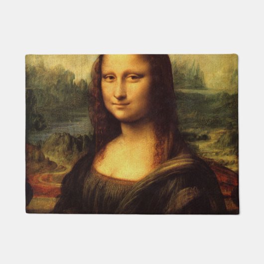 レオナルド・ダ・ヴィンチ-モナ・リザのLa Gioconda 1503年 ドアマット (正面)
