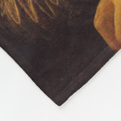 レオナルド・ダ・ヴィンチ-モナ・リザのLa Gioconda 1503年 フリースブランケット (角)