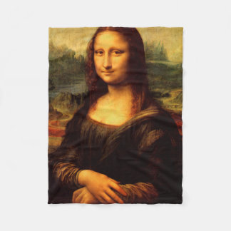 レオナルド・ダ・ヴィンチ-モナ・リザのLa Gioconda 1503年 フリースブランケット