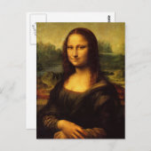 レオナルド・ダ・ヴィンチ、モナ・リザ ポストカード (正面/裏面)
